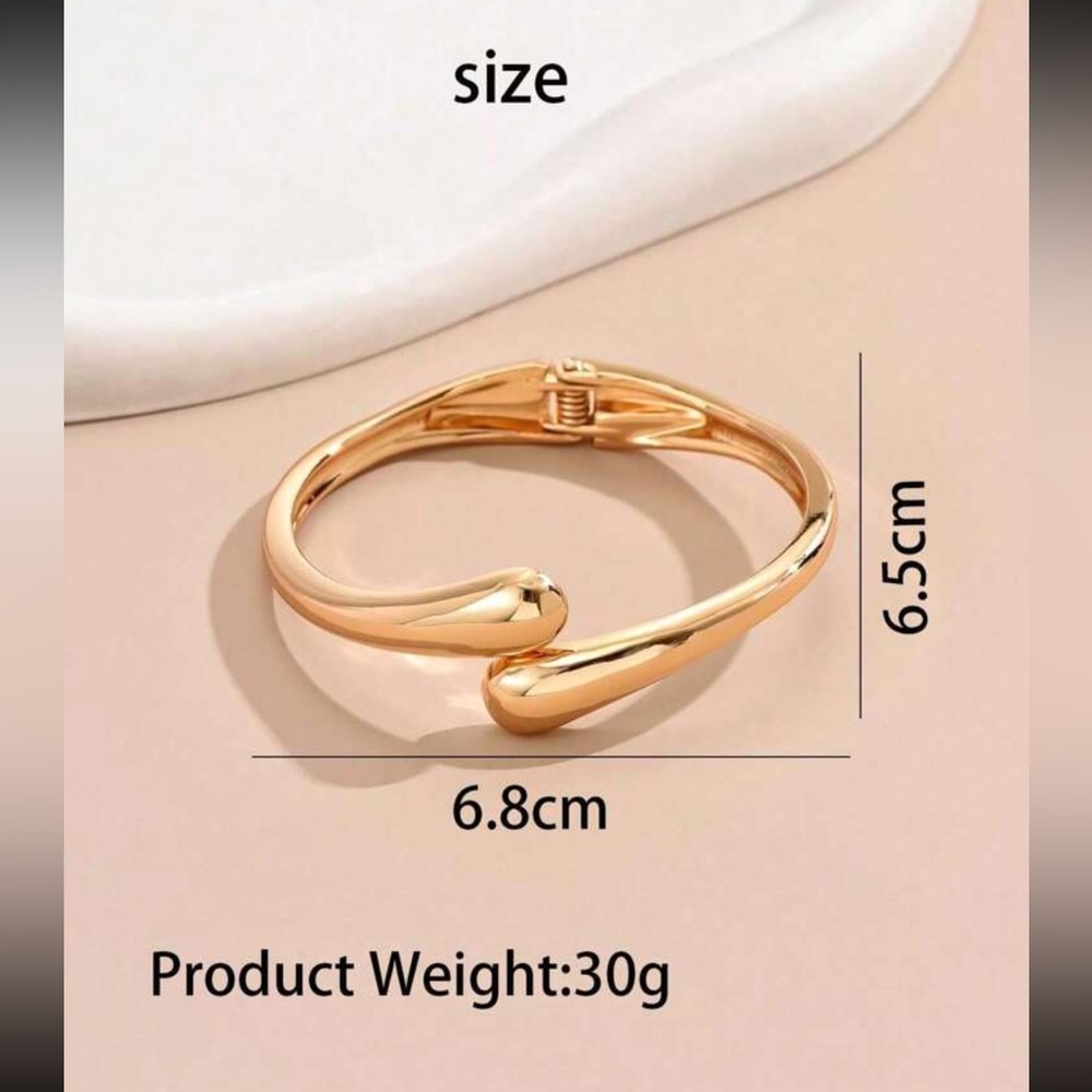 1pc Multicolor Symmetrical Double Droplet Shaped Fashion Bracelet, Sweet&Elegant - Picture 5 of 5